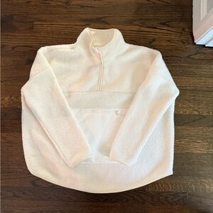 Tuckernuck Sport White Fleece Cady Quarter Zip, size XS/S